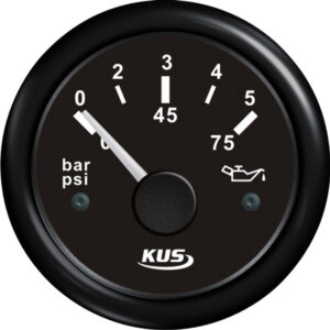 Kus oljetryck svart 0-5bar, 10-184 &240-33ohm, 12/24V