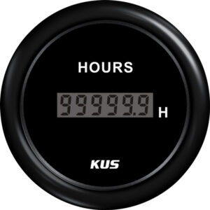 Kus digitala timräknare, svart, 12/24V