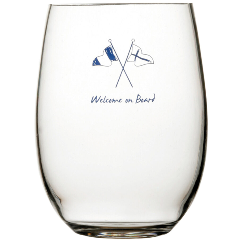 MB Welcome on board Ölglas Ø9 cm H13 cm 591 ml. 6 st