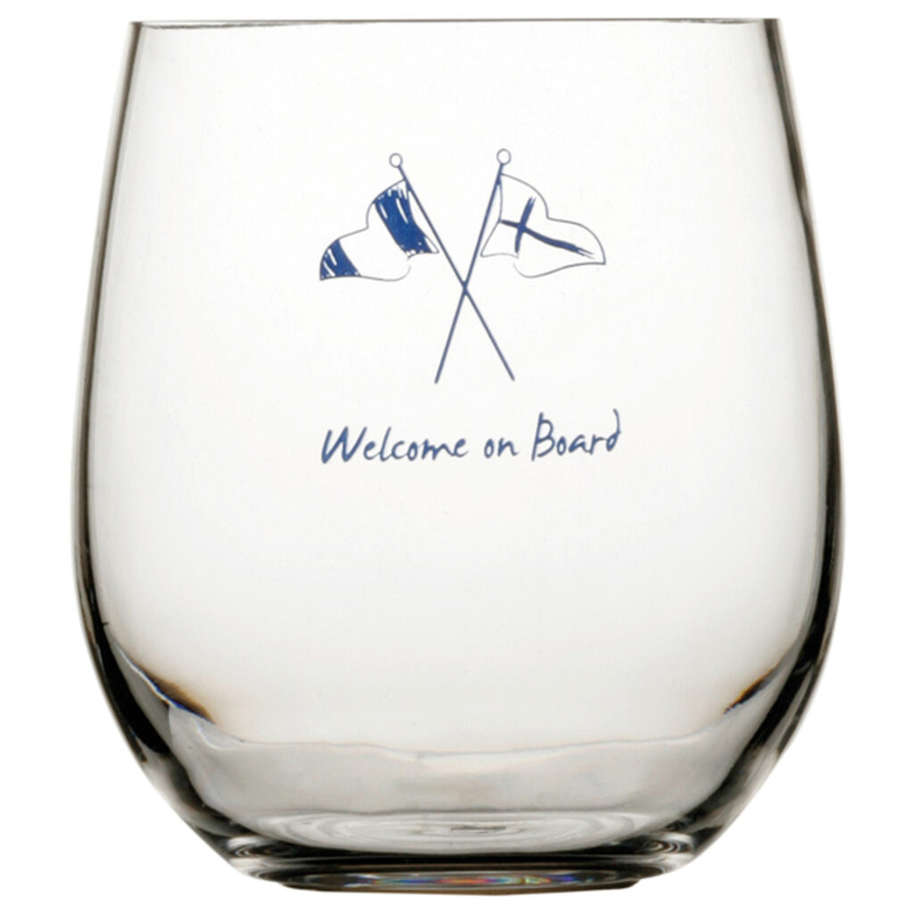 MB Welcome on board Vattenglas Ø9 cm H10 cm 414 ml. 6 st
