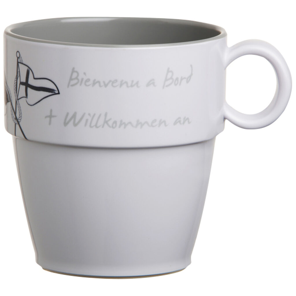 MB Welcome on board mugg Ø8,3 cm H9 cm 320 ml. 6 st
