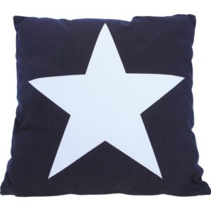Kudde modell stor stjärna 40cm 100 % bomull, blå