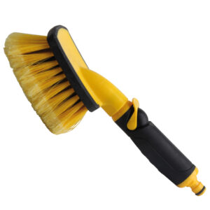 Tvättborste 8x12cm kort spolhandtag med på/av