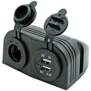 1852 byggande dubbla USB-uttag 5 V och cigarettkontakt 12/24