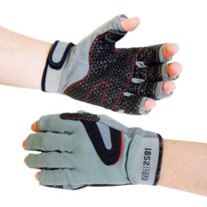 1852 segelhandskar u/fingrar svart med silikongrepp storlek S