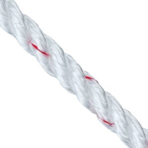 1852 Fenderlina 3-slagen vit P.P.. Ø6 mm 1,5 m 2 st