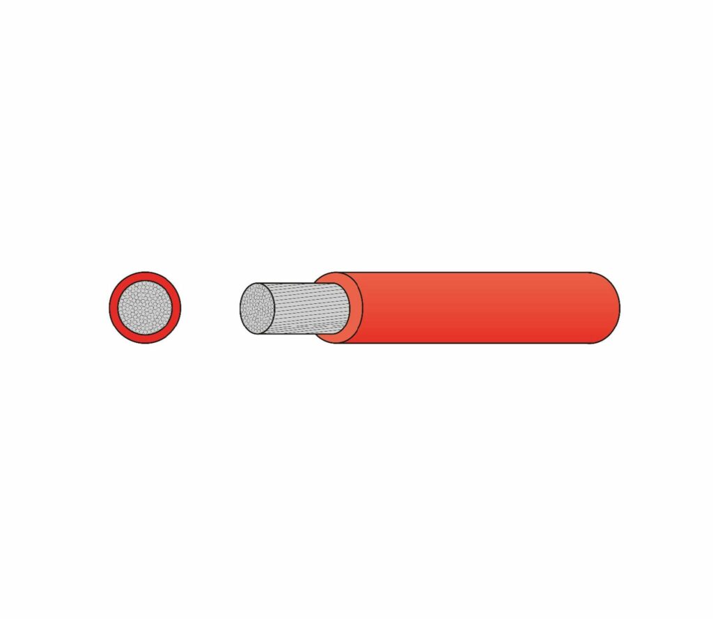 Oceanflex marin kabel förtennad röd