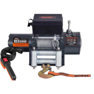Rock RES6000 elektrisk trailervinsch 12 Vdc 4.6HK (3.4Kw) 2720kg med vajer