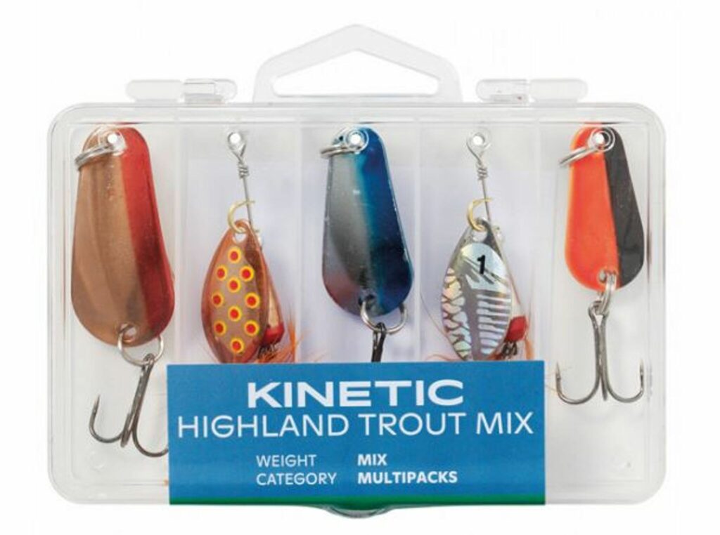 Kinetic fiskedrag Highland Trout mix 5 stk.