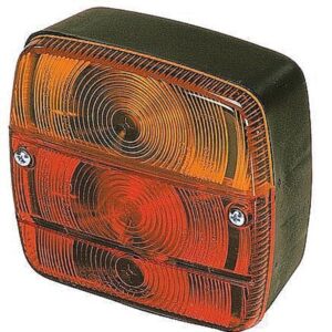 Baklykta höger/vänster 119x102x51mm, med registreringsskylts