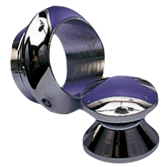 Trycklås, rosett fkr. mässing för hål 23 mm, till 16 mm dörrtjocklek