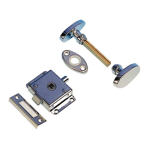 Dörrlås till toalett 70 x 45mm inåtgående