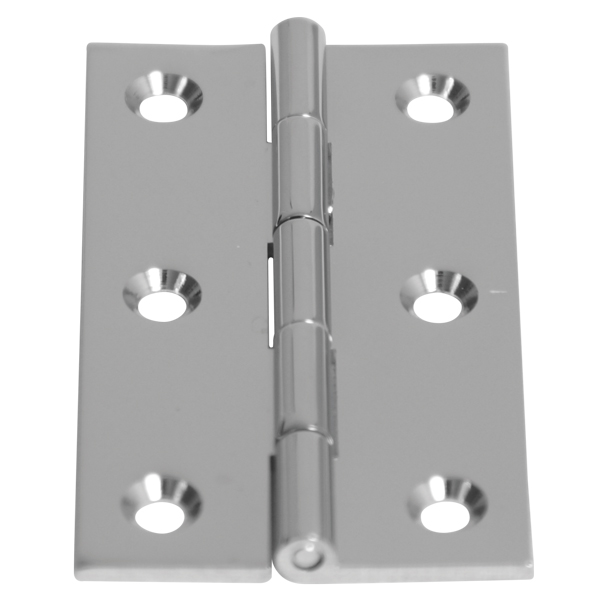 Kantgångjärn förkromad mässing 63,5