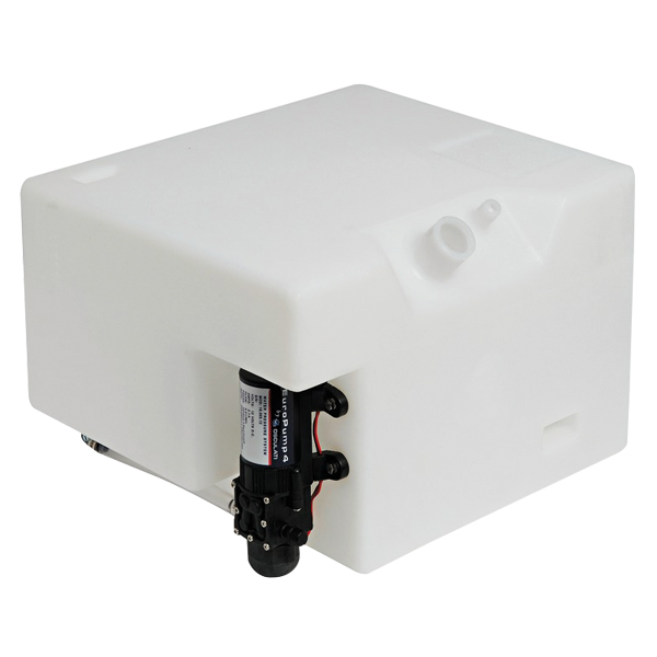 Septiktankar 32l vita med 12v macerator 40x26x34cm