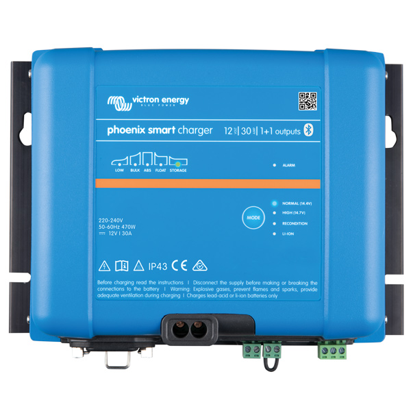 Victron Phoenix Smart IP43 laddare 12 V 30 A (1+1) kom ihåg
