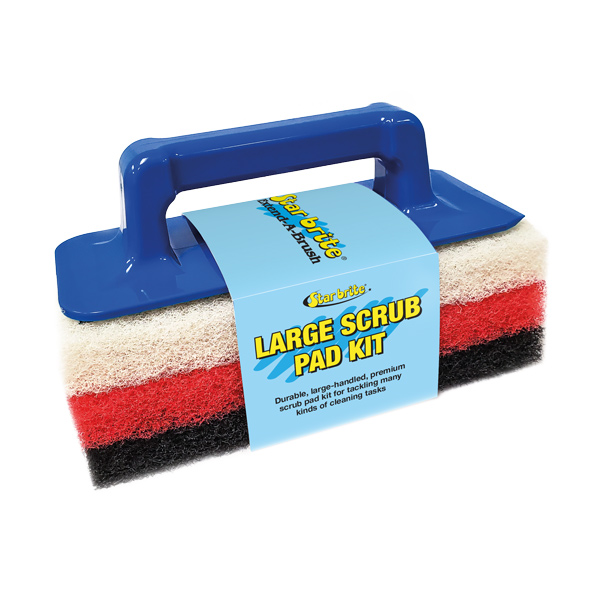 Star Brite Scrubber-kit stort, m handtag. Fin,medium,grov