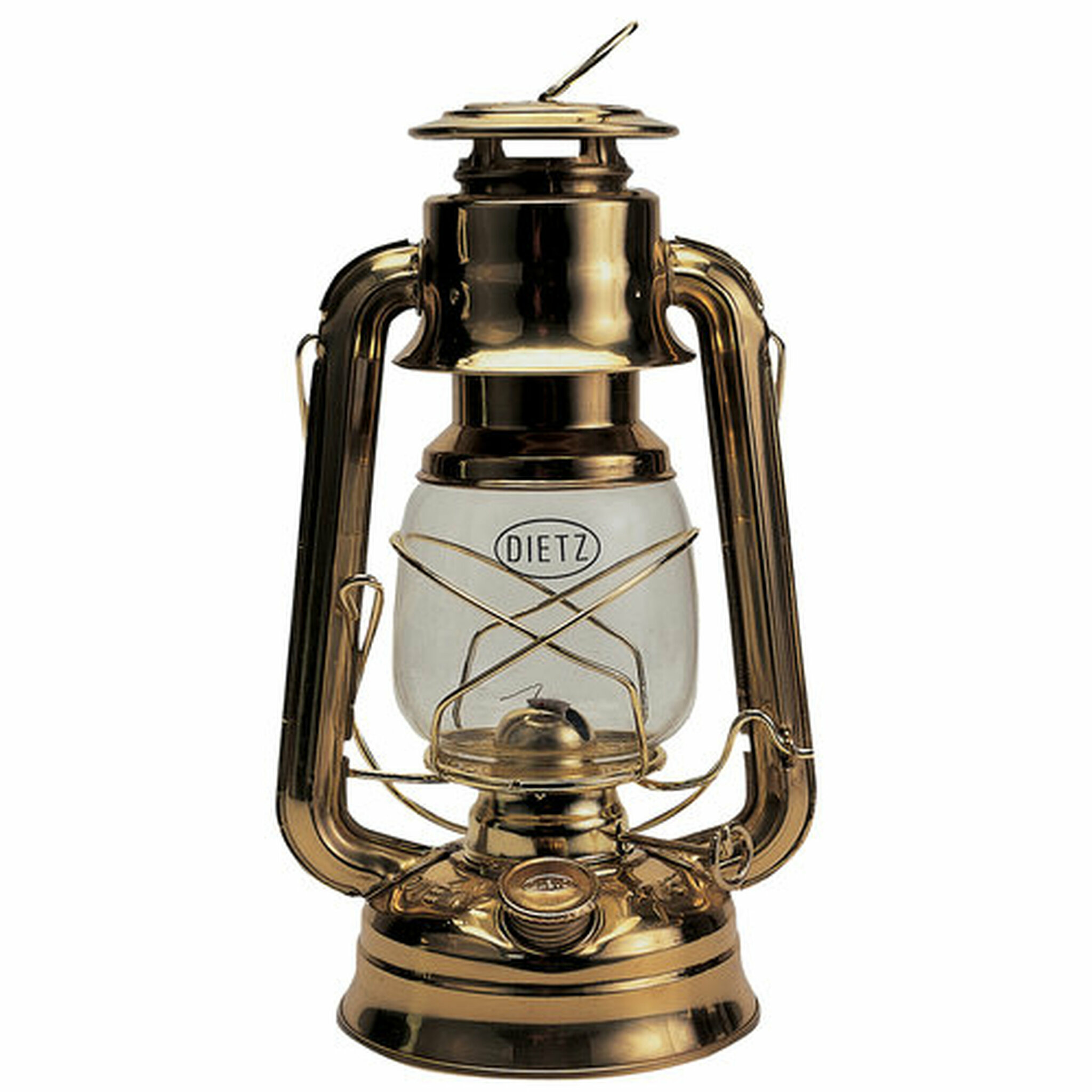 Stormlykta mässingspläterad, dietz, 255 mm