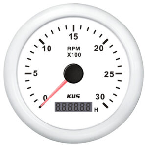 Kus Varvräknare diesel 0-3000rpm vit 12/24v ø85