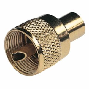Glomex VHF-kontakt PL259 guldpläterad till 6mm kabel (RG58)