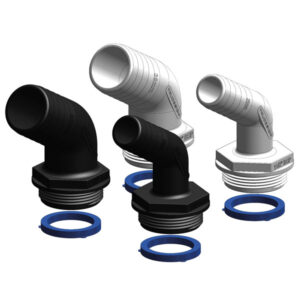 Trudesign Slangstos 38mm 120° svart till trevägskran