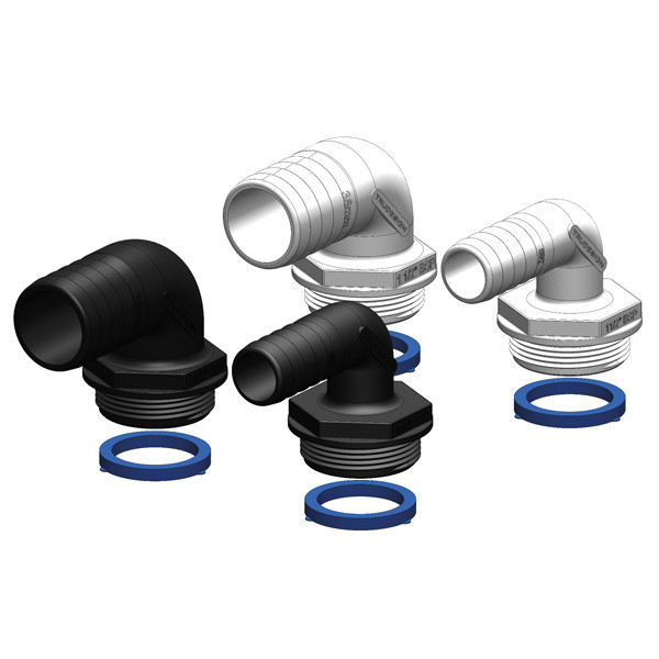 Trudesign Slangstos 38mm 90° svart till trevägskran