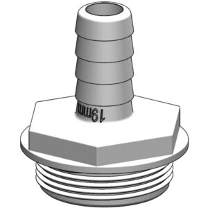 Trudesign Slangstos 1 1/2" 32mm vit, till y-ventil