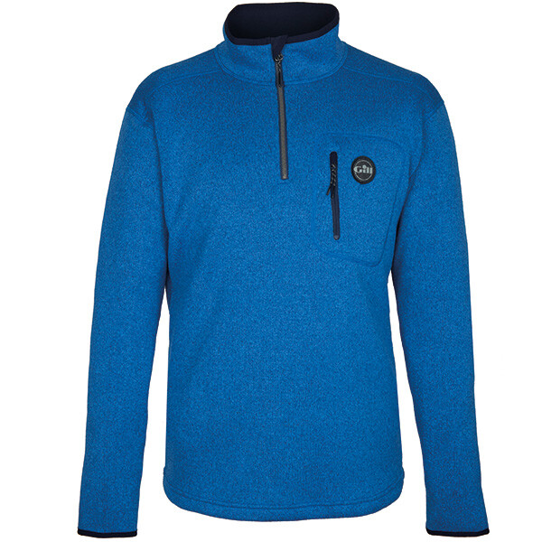 Gill 1492 Men's stickad fleece blå stl. Large